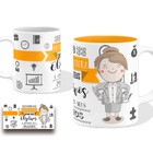 Caneca Profissão Administrador 325ml Branca Cerâmina