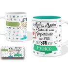 Caneca Profissão Médico Presente Branca 325ml Cerâmina
