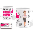 Caneca Profissão Recursos Humanos 325ml Branca Cerâmina