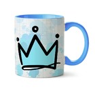 Caneca Promovida A Titio - Interior E Alça Azul Claro