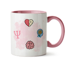 Caneca Psicóloga Feminina Rosa Cabelo:preto Cacheado