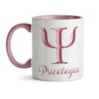 Caneca Psicologia Símbolo Paciente - Interior E Alça Rosa