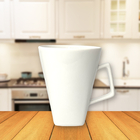 Caneca Quartier Quadrada Cônica Cerâmica 350 Ml Branco