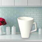 Caneca Quartier Quadrada Cônica Cerâmica 350 Ml Branco