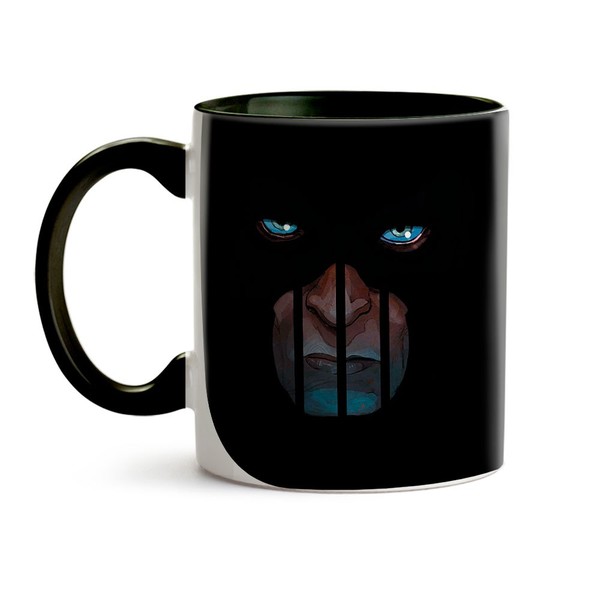 Caneca Raio Negro Rosto - Interior E Alça Preta