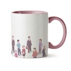 Caneca Recursos Humanos Com Nome Rosa Interior E Alça Rosa