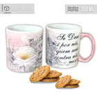 Caneca Reta Chocolate Chá Café De Porcelana 300 Ml Pintada À