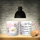 Caneca Reta Chocolate Chá Café De Porcelana 300 Ml Pintada À