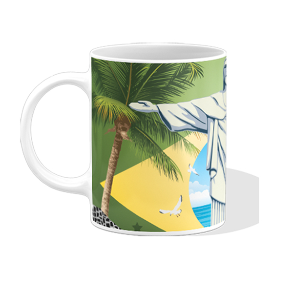 Caneca Rio De Janeiro Xícara 325ml Do Brasil Cristo Redentor