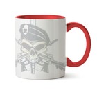 Caneca Rota Caveira Interior E Alça Vermelho