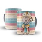 Caneca Santo Agostinho Em Cerâmica Branca 325ml Aa