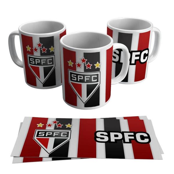 Caneca Sao Paulo Tricolor Time Futebol Escudo Porcelana 325ml Leroy Merlin