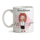Caneca Secretária Feminina Branca Cabelo:ruivo