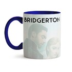 Caneca Série Bridgerton Duque E Duquesa Interior E Alça Azul