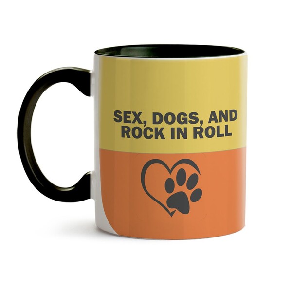 Caneca Sex Dogs And Rock'n Roll - Interior E Alça Preta