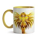 Caneca Shaka Cavaleiros Do Zodíaco - Interior E Alça Amarelo