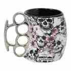 Caneca Soco Inglês Caveiras E Flores 350 Ml