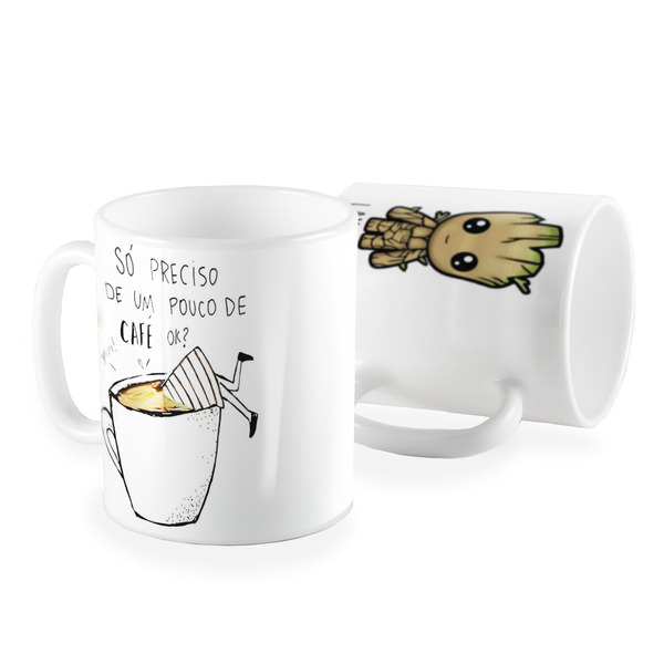 Caneca Só Preciso De Um Pouco De Cafe Groot