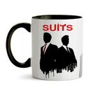 Caneca Suits Silhueta Interior E Alça Preta