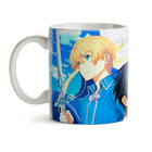 Caneca Sword Art Online Kirito E Alice Interior E Alça Branca