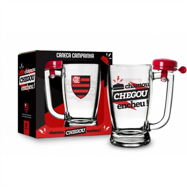 Caneca Taberna De Chopp Flamengo Com Campainha 340ml Brasfoot