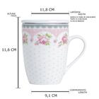 Caneca Tampa Filtro Porcelana Super White Rosé Lyor