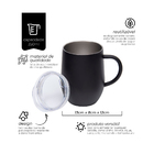 Caneca Térmica Inox Black Parede Dupla Com Tampa 350 Ml - Mim
