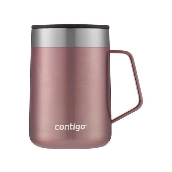 Caneca Térmica Inox Com Tampa E Alça 414 Ml - Contigo - Rosê