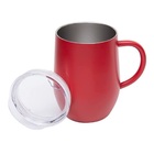 Caneca Térmica Inox Red Parede Dupla Com Tampa 350 Ml - Mimo