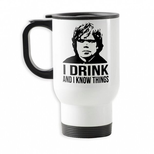 Caneca Térmica Para Carro Branca Tyrion Lannister