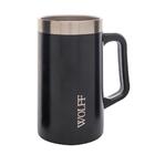 Caneca Térmica Wolff Para Cerveja De Aço Inox Preta 500ml