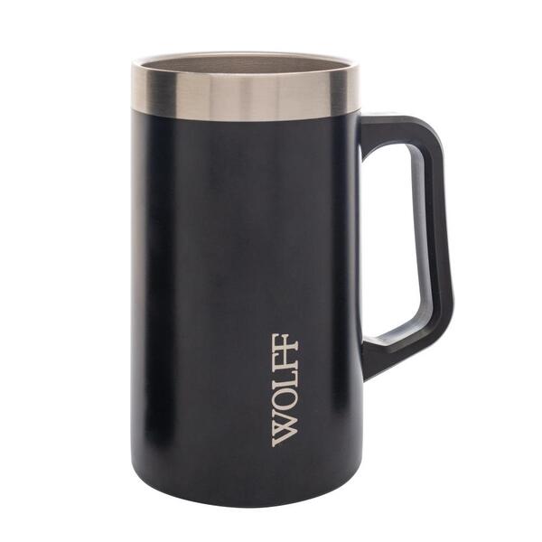 Caneca Térmica Wolff Para Cerveja De Aço Inox Preta 500ml