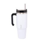 Caneca Térmica Wolff Parede Dupla E Canudo Branca 890ml