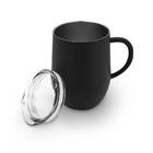 Caneca Térmico Parede Dupla Inox Black Com Tampa 350 Ml Mimo