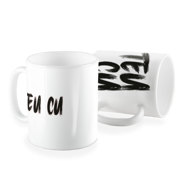 Caneca Teu Cu! Gato Meme Brush  Lindo Animado Engraçado