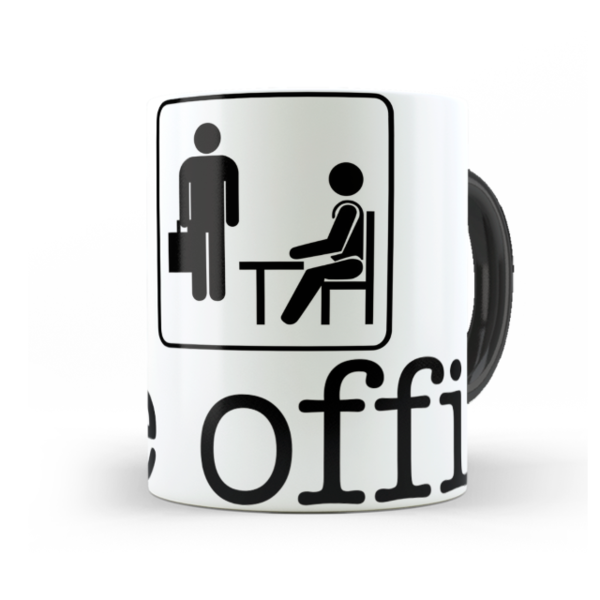 Caneca The Office Logo Gigante Interior E Alça Preta