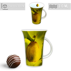 Caneca Tulipa Cônica Chá Café Chocolate Quente De Porcelana F