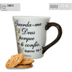 Caneca Tulipa Cônica Chá Café De Porcelana 190 Ml Pintada À M
