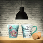 Caneca Tulipa Cônica Chá Café De Porcelana 190 Ml Pintada À M