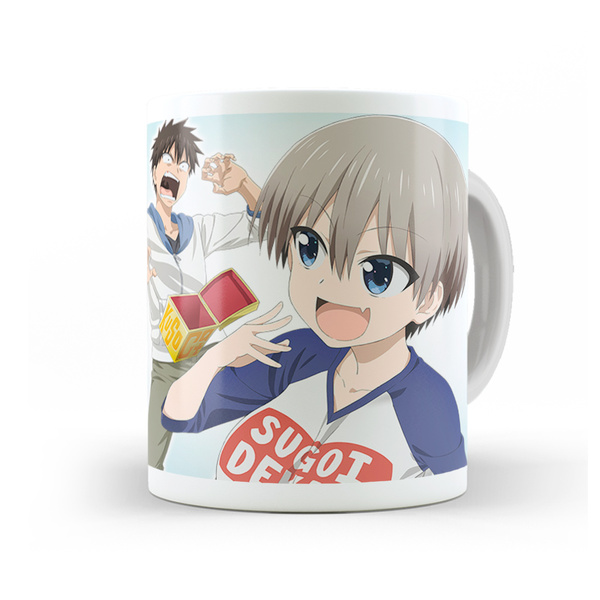 Caneca Uzaki Chan Hana E Sakaki Interior E Alça Branca