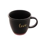 Caneca Wolff Love De Cerâmica Preto Matt Rosa 350ml