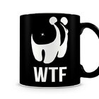 Caneca Wtf Geek What The F - 350ml Black