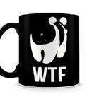 Caneca Wtf Geek What The F - 350ml Preta