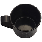 Caneca Xícara Agata 350ml Aço Carbono Esmaltado Rustica Preto