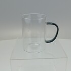Caneca Xícara Alça Cinza Borossilicato 450ml 12x8x8cm