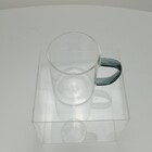 Caneca Xícara Alça Cinza Borossilicato 450ml 12x8x8cm