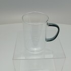 Caneca Xícara Alça Cinza Borossilicato 450ml 12x8x8cm