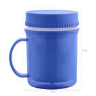 Caneca Xícara Térmica Hermética Tampa 400ml Abs Cafe Azul Mir