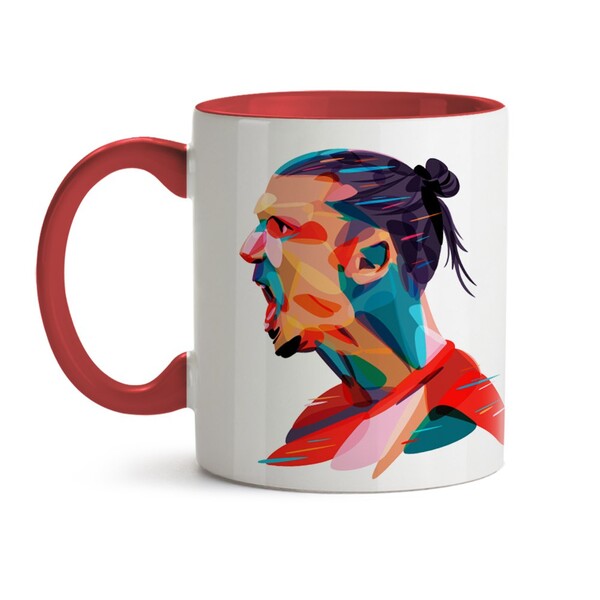 Caneca Zlatan Ibrahimovic 001 - Interior E Alça Vermelho