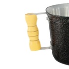 Canecão De Alumínio Fundido Craqueado Cabo Madeira 2 Preto Li